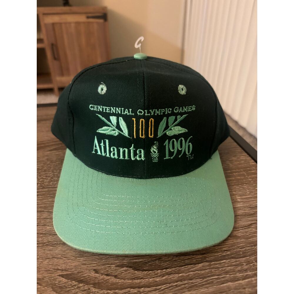 Hanes Atlanta 1996 Centennial Olympic Games Green Two-Tone Snapback Hat